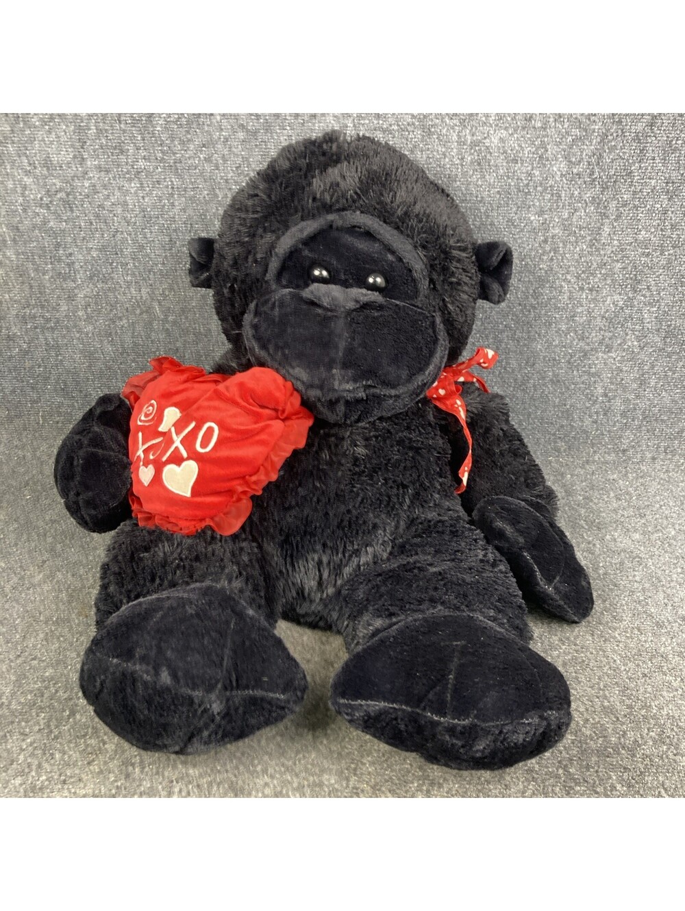 Goffa 30" Large Black Gorilla Valentines Day Sweetest Day XOXO Plush